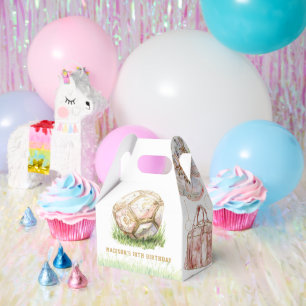 Soccer Personalized Girl Birthday Favor Box