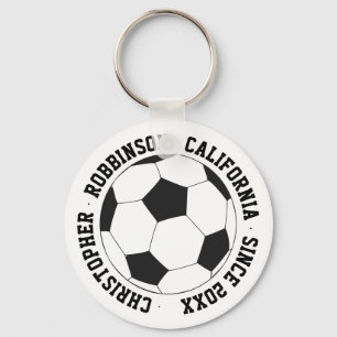 Soccer personalized keychain