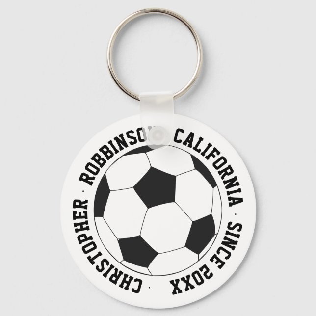 Soccer personalized keychain (Front)