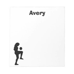 Soccer Personalized Notepad (female)