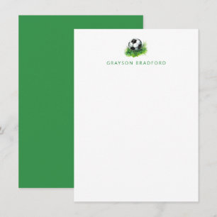 Soccer Personalized Stationery - Football Notes