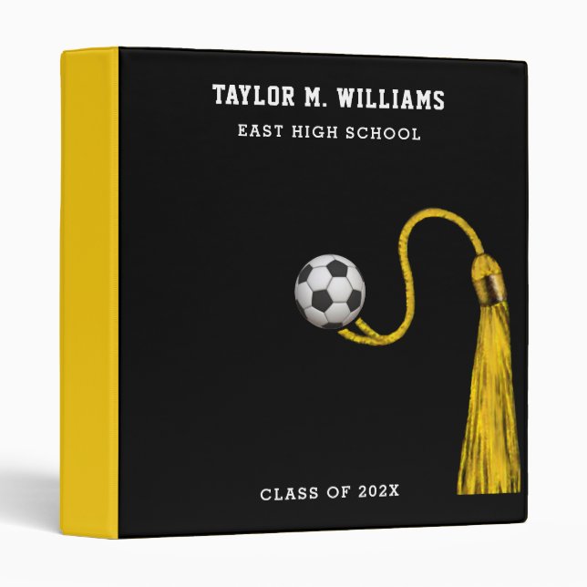 Soccer personnalisé Scrapbook senior 3 Classeur de (Devant/Côté)