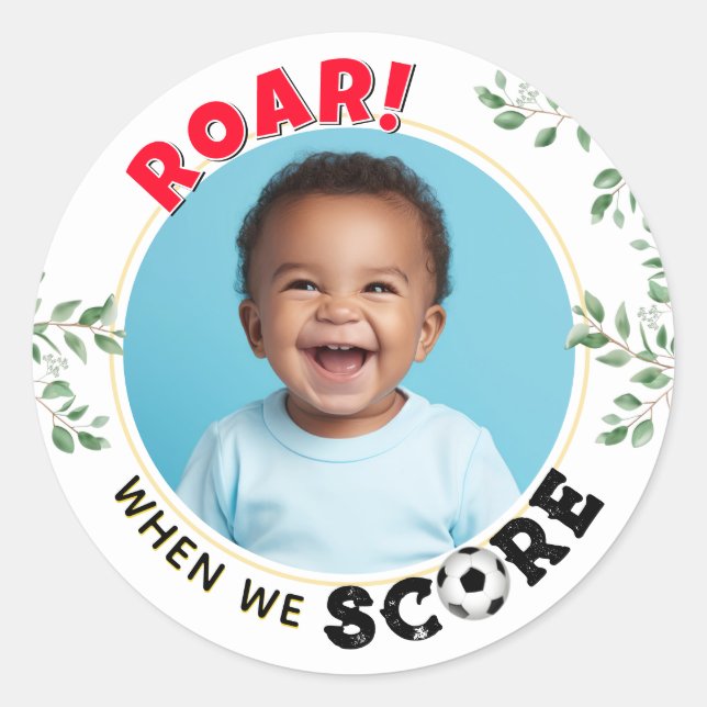 Soccer Photo Classic Round Sticker (Front)