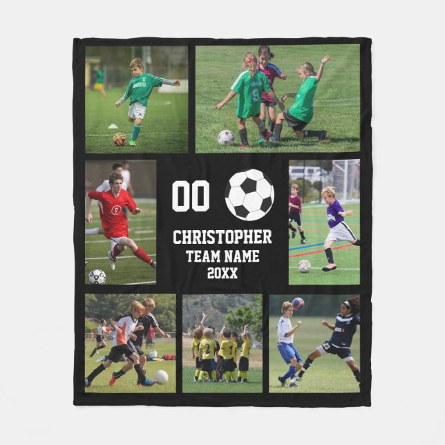 Soccer photo collage polaire couverture (Devant)