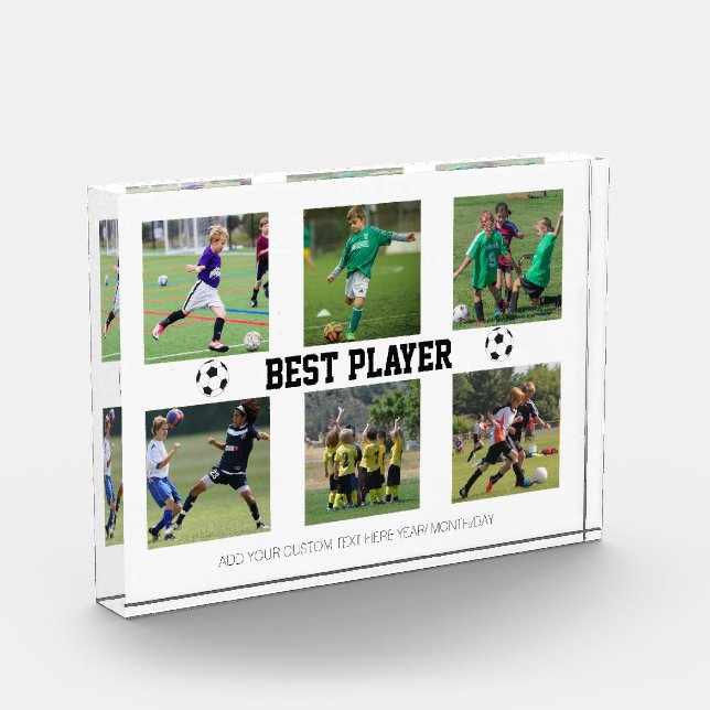 Soccer photo collage template (Left)