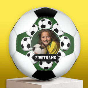 Soccer Photo for team or player - green Soccer Ball