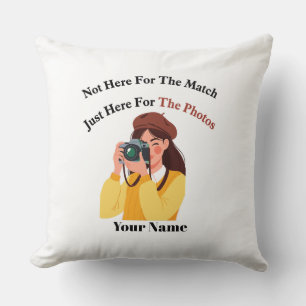 Soccer Photographer Personalized Throw Pillow