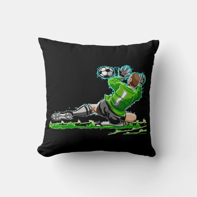 Soccer Pillow Black and White (Front)