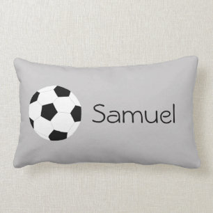 Soccer Pillow: Grey Lumbar Pillow
