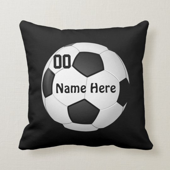 Soccer Pillow with Your COLOR, NAME and NUMBER