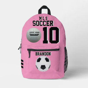 soccer pink backpacks pink personalized football