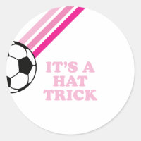 Soccer Pink Stripes Hat Trick Birthday