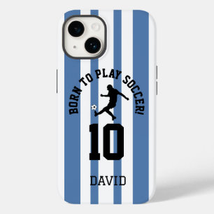 Soccer Pinstripe Jersey Number Design Case-Mate iPhone 14 Case