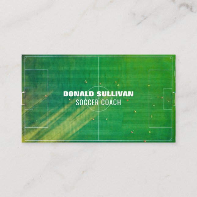 Soccer Pitch, Soccer Player/Coach/Ref Business Card (Front)