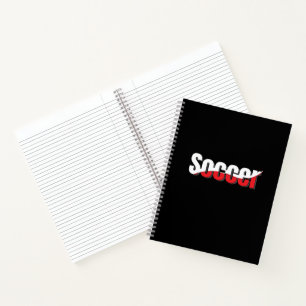 Soccer Player Abstract Swish - Word Art Notebook