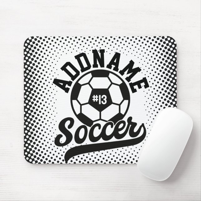 Soccer Player ADD NAME Football Team Personalized Mouse Pad (With Mouse)