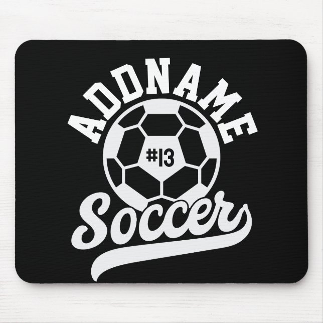 Soccer Player ADD NAME Football Team Personalized Mouse Pad (Front)
