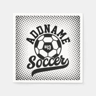 Soccer Player ADD NAME Football Team Personalized Napkin
