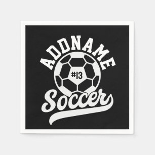 Soccer Player ADD NAME Football Team Personalized Napkin