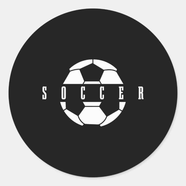 Soccer Player Ball Soccer Classic Round Sticker (Front)