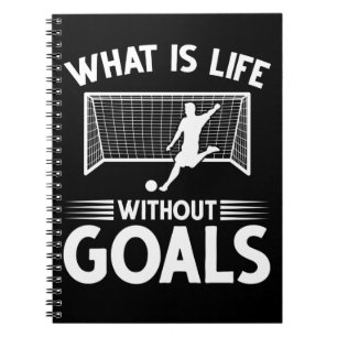Soccer Player Boy Forward Goal Notebook