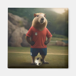 Soccer Player Capybara,  Magnet