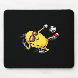 Soccer Player Chicken Nugget Playing Soccer Girls Mouse Pad