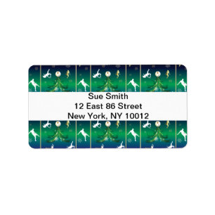 Soccer Player Christmas Snowflake Pattern Label