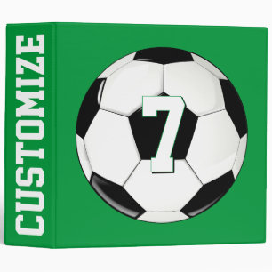 Soccer Player Custom Jersey Number & Team Name Binder