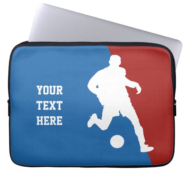 Soccer Player custom laptop sleeve (Front)