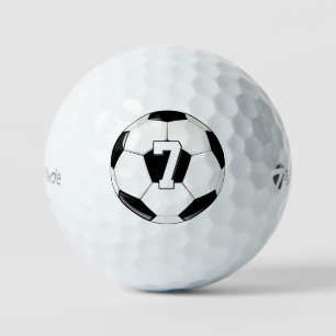 Soccer Player Custom Number or Letter Personalized Golf Balls