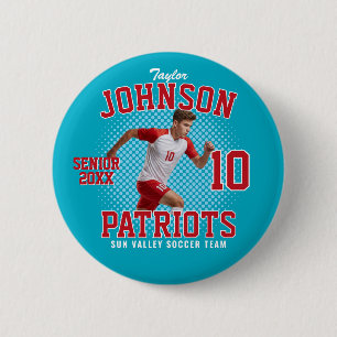 Soccer Player Custom Photo Senior Sports Day 2 Inch Round Button