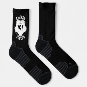 Soccer Player Custom Team Name & Number Sports Socks