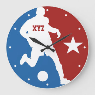 Soccer Player custom wall clock