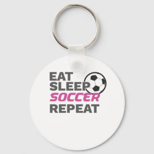 Soccer Player Eat Sleep Soccer Repeat Soccer Lover Keychain