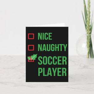 Soccer Player Funny Pajama Christmas Card