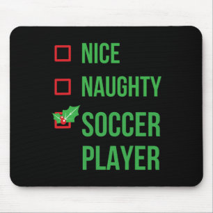 Soccer Player Funny Pajama Christmas Mouse Pad
