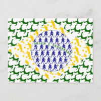 Soccer player Futebol team flag of brazil art gift