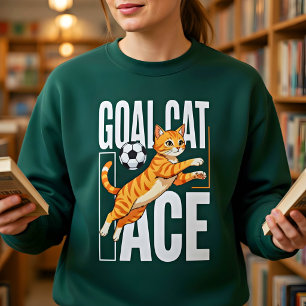 Soccer Player Gift - Anime Cat for Football Lovers Sweatshirt