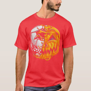 Soccer Player Halloween Pumpkin Skeleton Hallows' T-Shirt