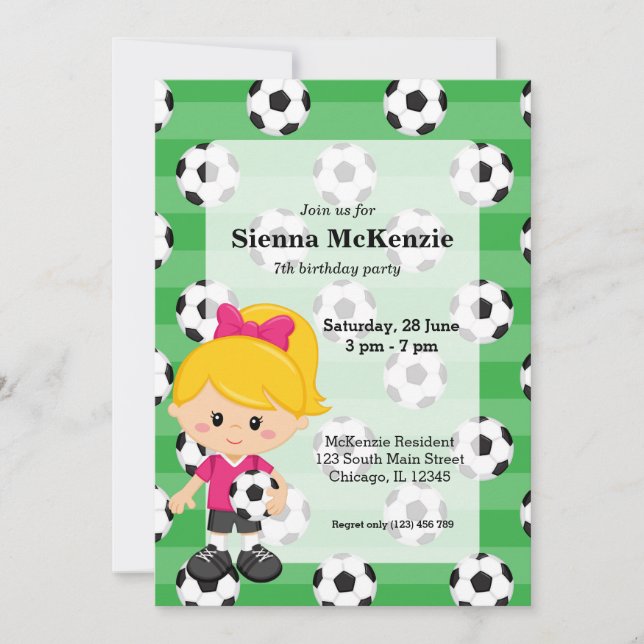 Soccer player invitation (Front)