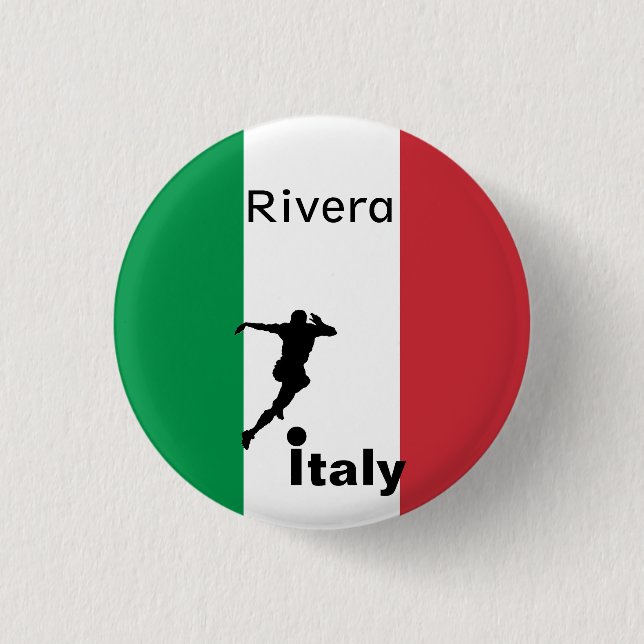 Soccer Player, Italy customizable 1 Inch Round Button (Front)