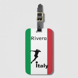 Soccer Player, Italy customizable Luggage Tag