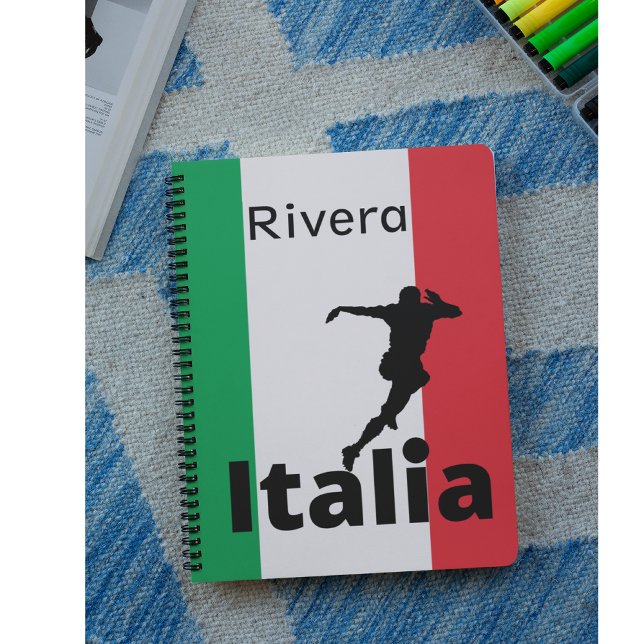 Soccer Player, Italy customizable Notebook (Creator Uploaded)