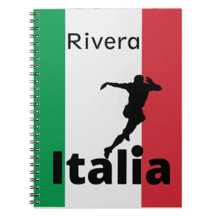 Soccer Player, Italy customizable Notebook