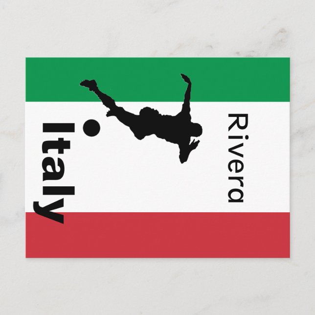 Soccer Player, Italy customizable Postcard (Front)
