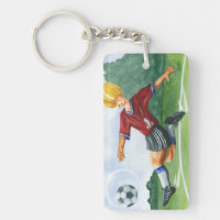 Soccer Player Kicking a Ball by Jay Throckmorton
