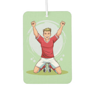 Soccer player man air freshener