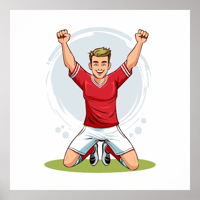 Soccer player man poster (Front)