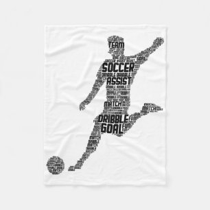 Soccer Player Men Kids Boys _1 Fleece Blanket